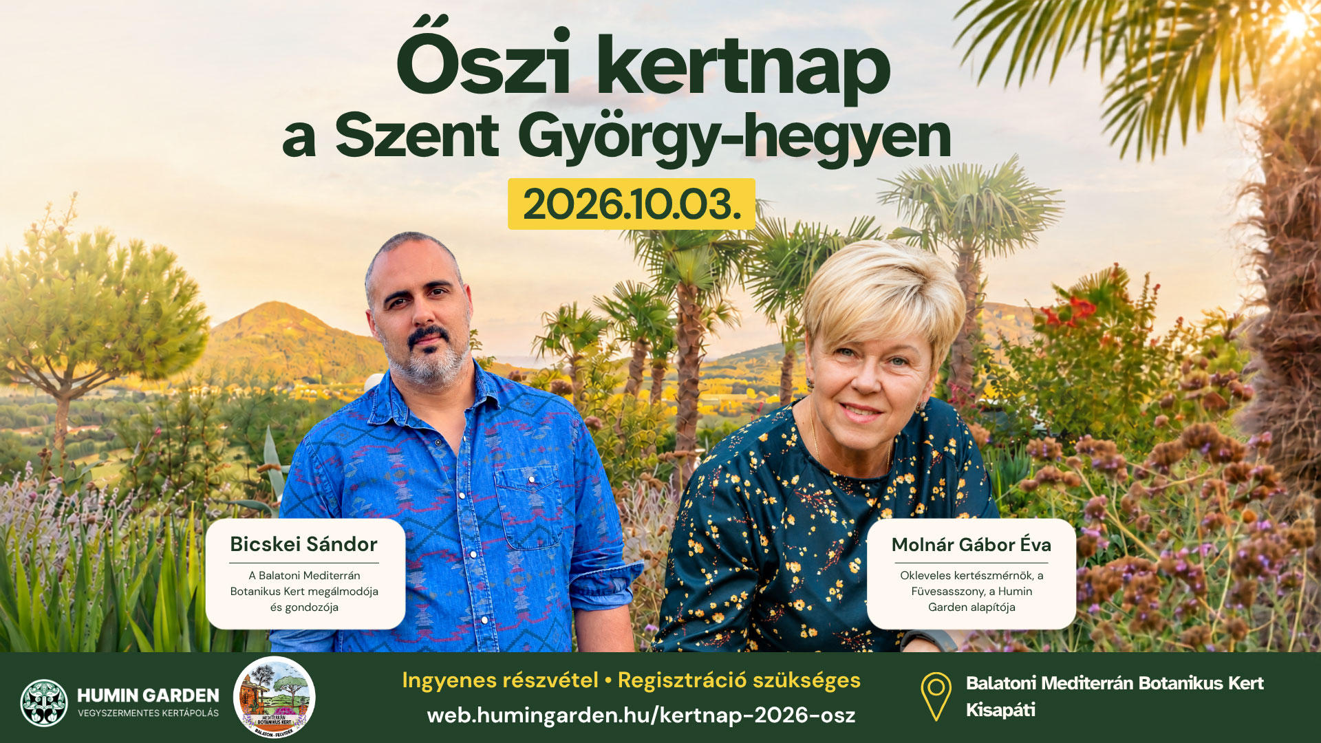 Az Őszi kertnap borítóképe Bicskei Sándorral és Molnár Gábor Évával